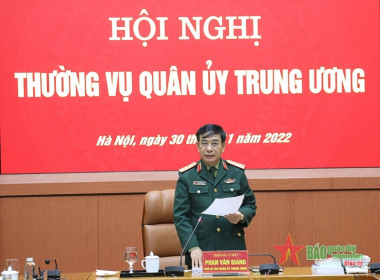 Đại tướng Phan Văn Giang chủ trì Hội nghị Thường vụ Quân ủy Trung ương