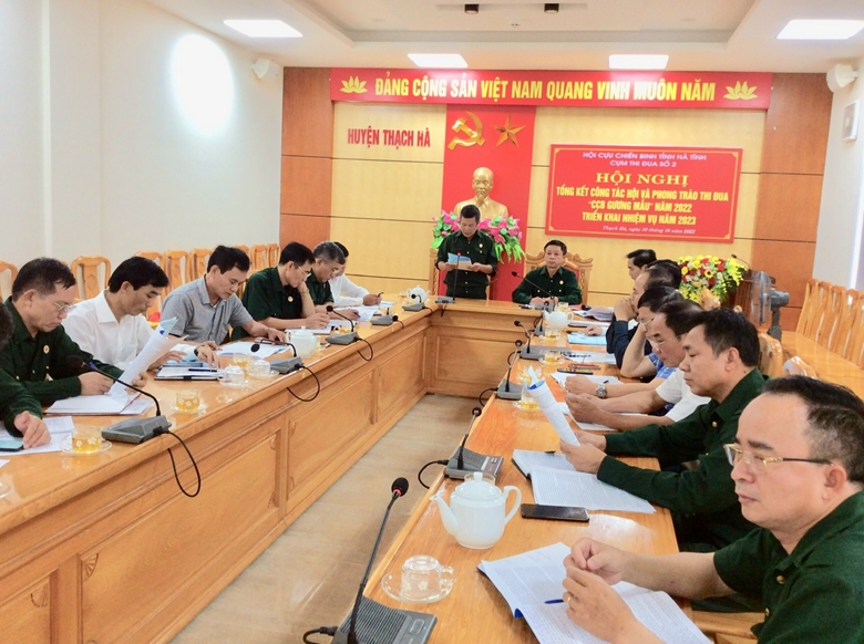 Hội nghị tổng kết công tác Hội và phong trào thi đua CCB gương mẫu năm 2022, triển khai nhiệm vụ năm 2023 Cụm số 2.