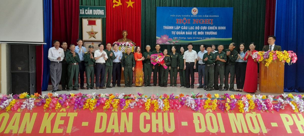 Hội Cựu chiến binh xã Cẩm Dương (huyện Cẩm Xuyên) tổ chức hội nghị thành lập câu lạc bộ Cựu chiến binh tự quản bảo vệ môi trường