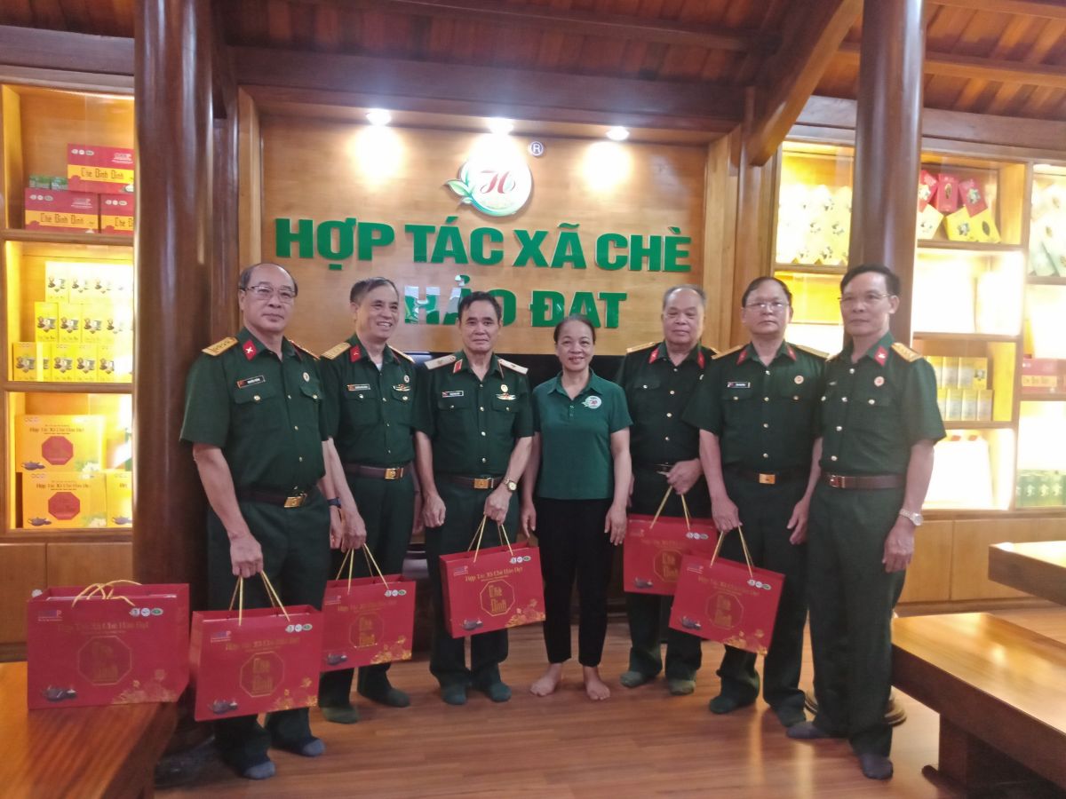 Đại biểu Cụm thi đua số 3  thăm mô hình hợp tác xã chè Hảo Đạt Tân Cương tỉnh Thái Nguyên do hội viên CCB làm chủ
