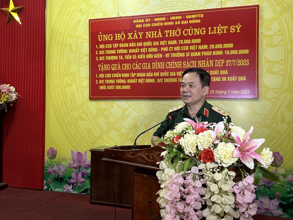 Trung tướng Khuất Việt Dũng - Phó Chủ tịch Trung ương Hội CCB Việt Nam
