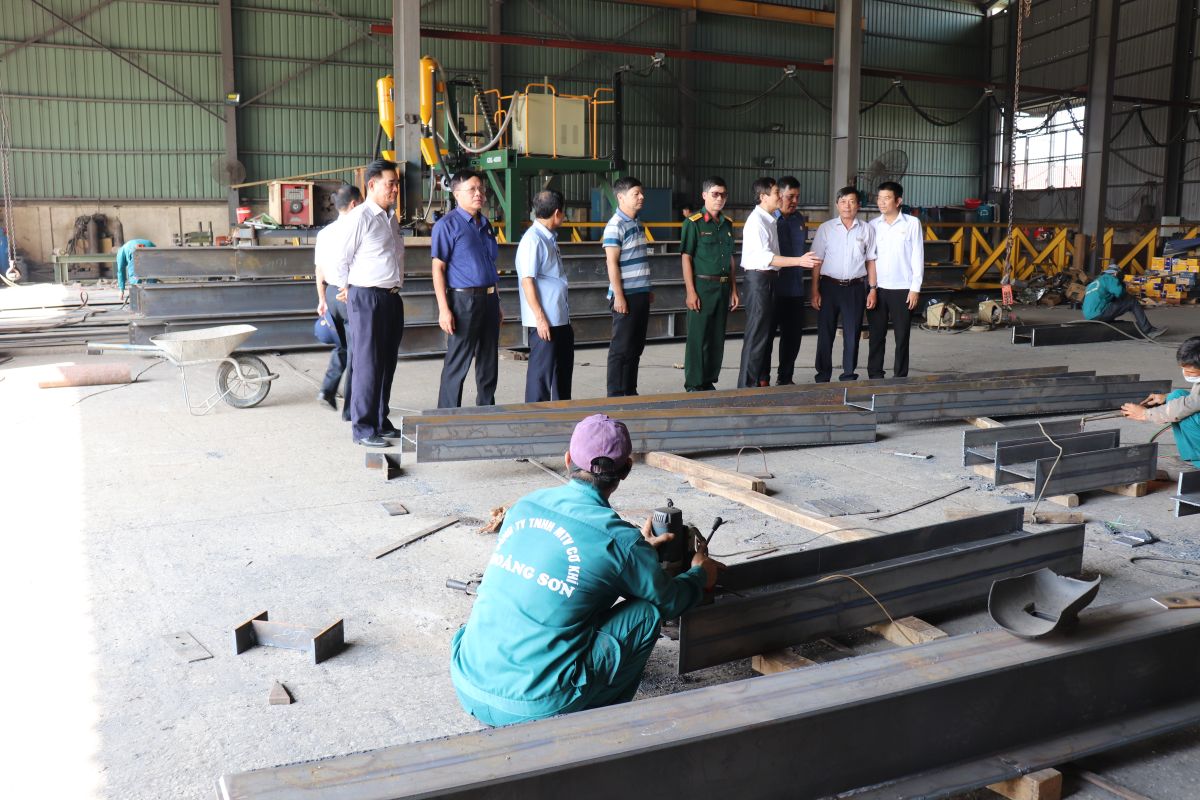 Đoàn tham quan mô hình sản xuất, kinh doanh của hội viên CCB tại huyện An Dương