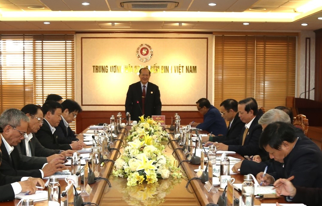 Thượng tướng Bế Xuân Trường, Bí thư Đảng đoàn, Chủ tịch Hội CCB Việt Nam chủ trì Hội nghị