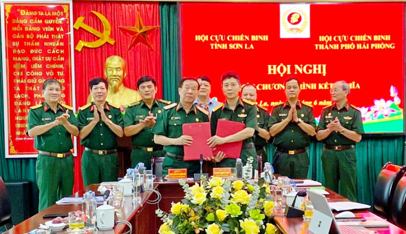 Sơ kết chương trình kết nghĩa giữa Hội CCB thành phố Hải Phòng và  Hội CCB tỉnh Sơn La