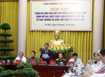 Công bố lệnh của Chủ tịch nước về các luật, pháp lệnh vừa được Quốc hội thông qua