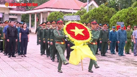 Tỉnh Đắk Lắk tổ chức an táng hài cốt liệt sĩ tại xã Ea Súp