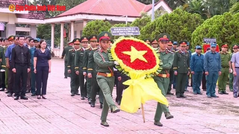 Tỉnh Đắk Lắk tổ chức an táng hài cốt liệt sĩ tại xã Ea Súp