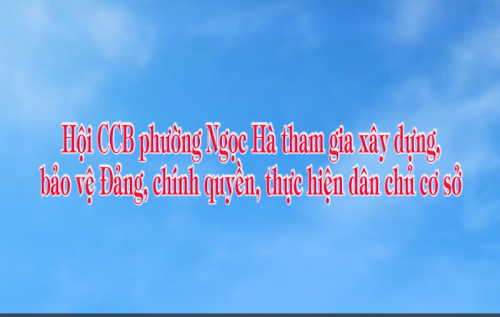 Hội CCB phường Ngọc Hà tham gia xây dựng, bảo vệ Đảng, chính quyền, thực hiện dân chủ cơ sở
