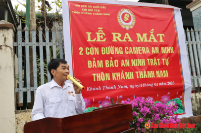 Thôn Khánh Thành Nam (xã Suối Dầu, tỉnh Khánh Hòa): Ra mắt mô hình “Camera an ninh” và tuyến đường tự quản